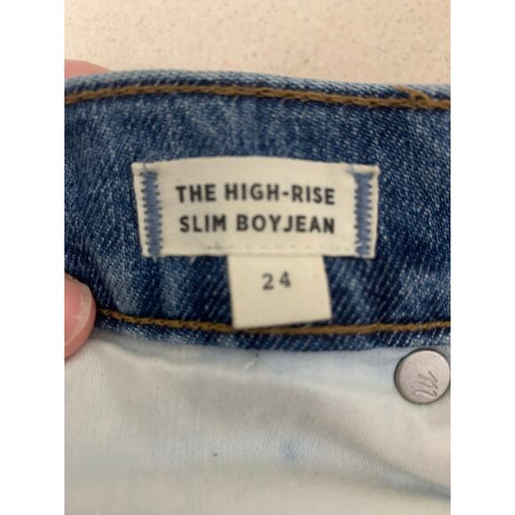 Madewell The High-Rise Slim Boyjean in Raebrook Wash: Eco Edition Size 24 - Picture 7 of 7